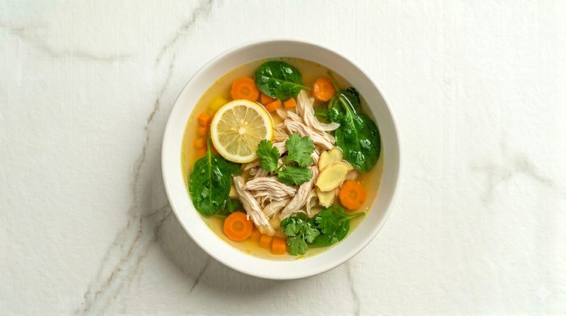 Healing Chicken Broth with Vegetables