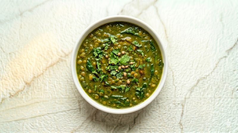 Iron-Rich Palak and Masoor Dal