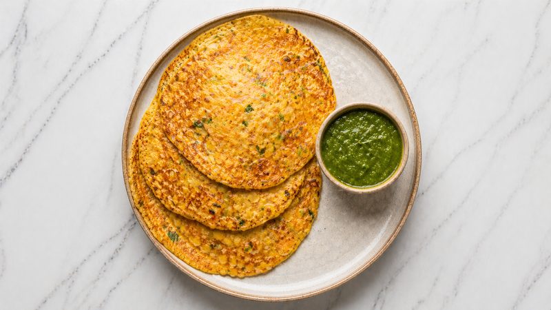 Quick Besan and Onion Chilla
