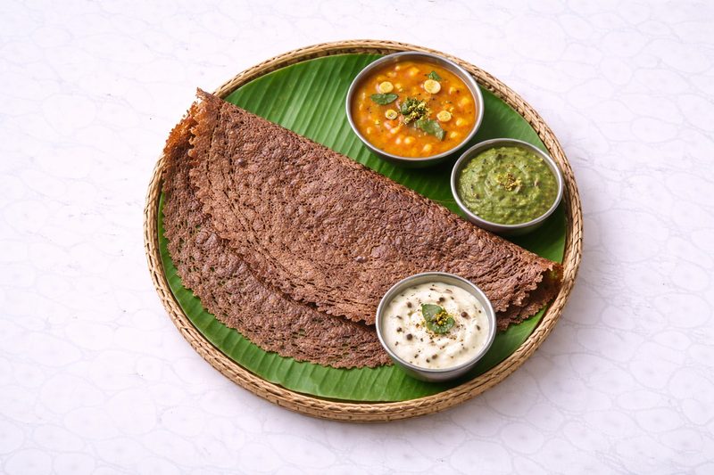 Ragi and Urad Dal Dosa