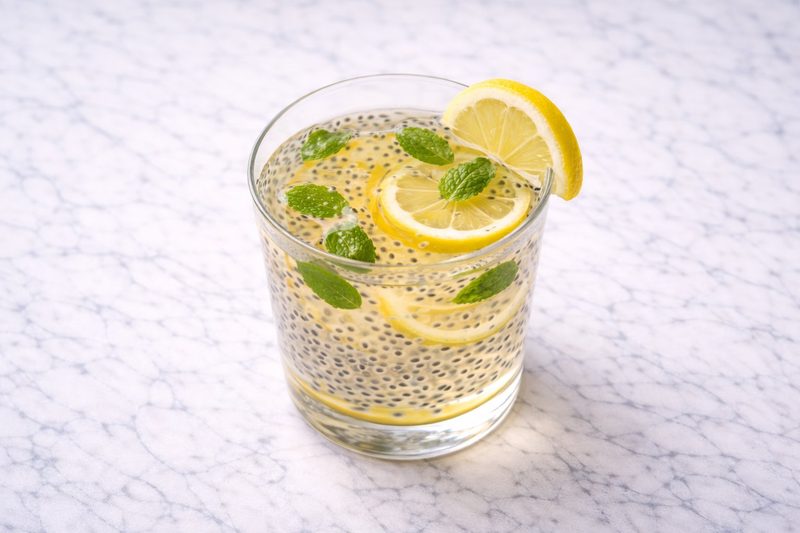 Sabja and Lemon Detox Water